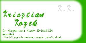krisztian kozek business card